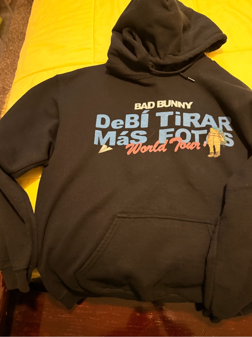 Bad Bunny Black Zip-Up Hoodie - 'DeBí Tirar Más Fotos' World Tour Style